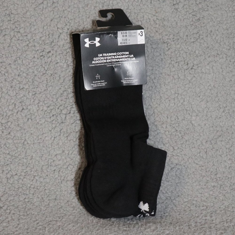 Black Unisex Socks Men's 8.5-13 Women's 10-14